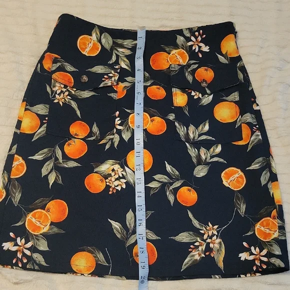 LOFT Orange Mini A-Line Skirt NWOT - Picture 6 of 6